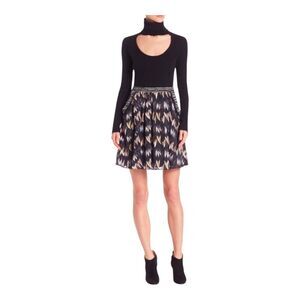 Diane Von Furstenberg Wool Cashmere Gracey Turtleneck Cutout Sweater, P (XS)
